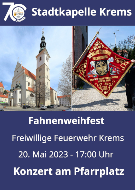 Stadkapelle Krems- Fahneneweihfest freiwillige Feuerwehr Krems