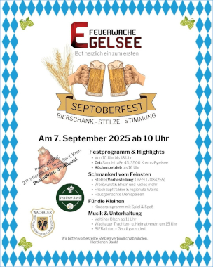 Veltliner Blech beim Fest der FF Egelsee
