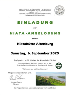 Veltliner Blech bei Hiata Angelobung