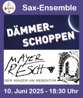 Saxofonensemble der Stadtkapelle Krems beim Heurigen Mayer Resch