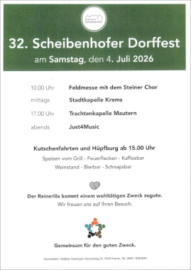 Stadtkapelle Krems beim Dorffest Scheibenhof 2026